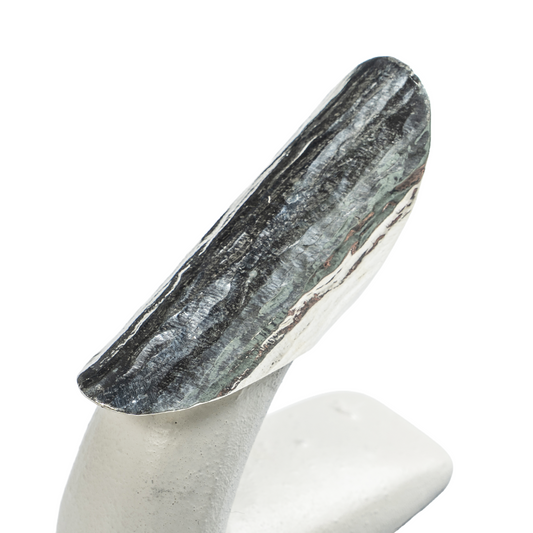Bark Textured Silver Ring