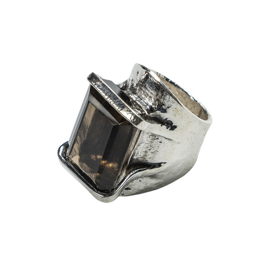 Faceted Quartz Ring