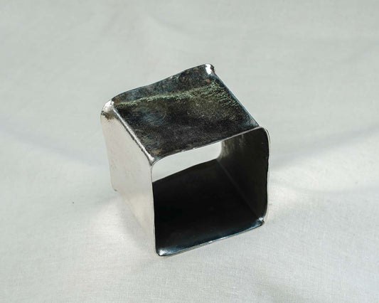 Square Tube Silver Cuff