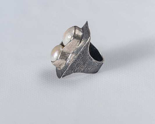 Paired Pearl Ring