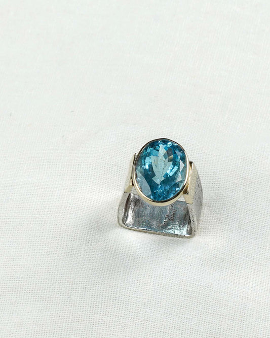 Silver & Topaz Ring