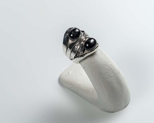 Black Star Cabochon Ring