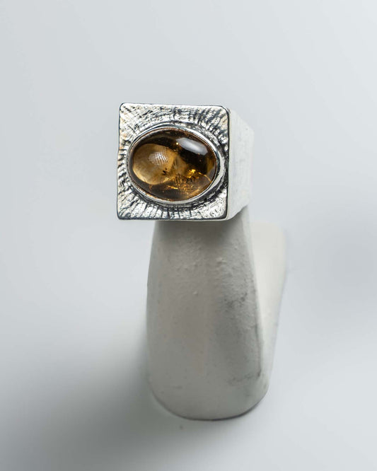 Citrina Silver Ring