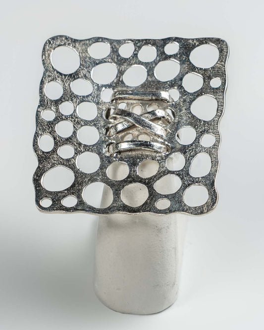Tied & Punctured Flat Ring