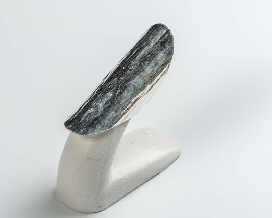 Bark Textured Silver Ring